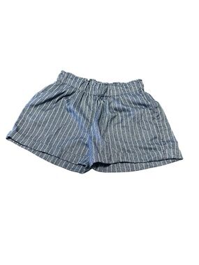 Hayden Blue Pinstripe Elastic-Waist Women's Shorts